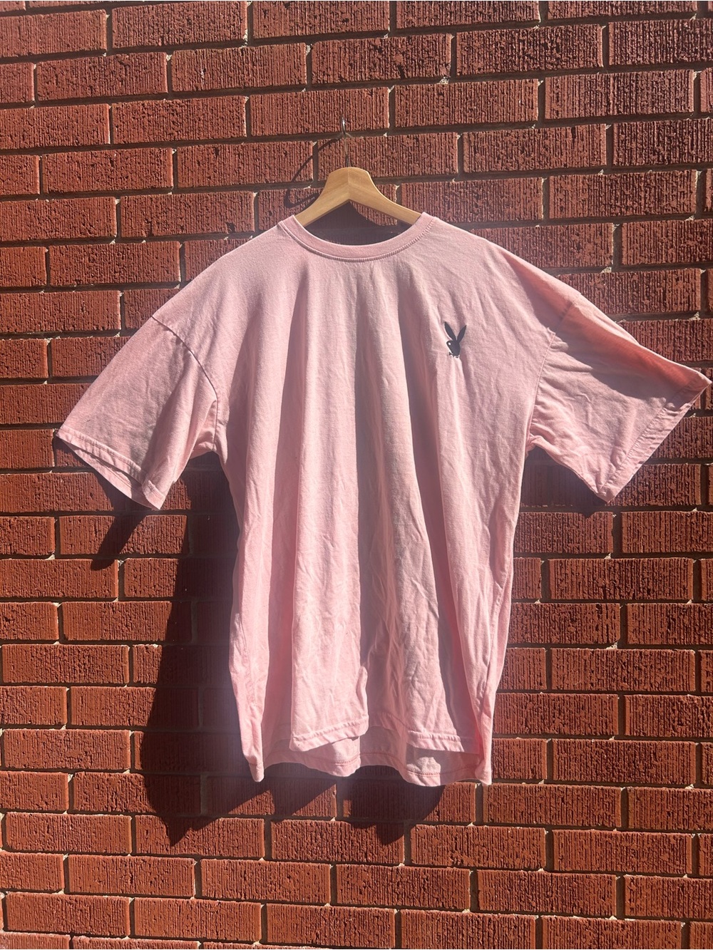 Playboy x Missguided Oversized Pink Graphic T-Shirt Size 4 / UK 8